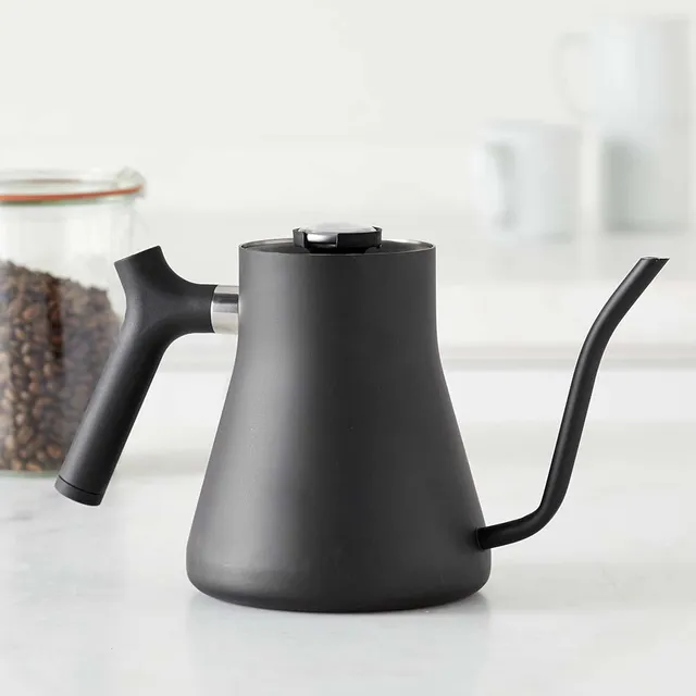 Fellow Corvo EKG Stone Blue Electric Tea Kettle with Walnut Handle