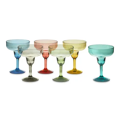 Basketweave Tritan Outdoor Wine Goblets, Set of 4