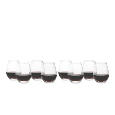 Williams Sonoma Reserve Stemless Red Wine Glasses, Buy 6-Get 8 Set