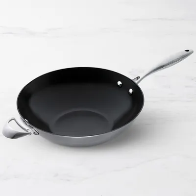 Williams Sonoma Carbon Steel Round-Bottom Wok with Ring