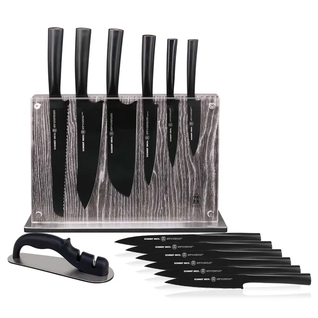 Schmidt Brothers Cutlery Zebra Wood 15-Piece Knife Block Set