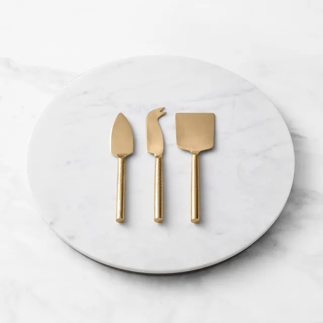 Marble & Brass Charcuterie Knives (Set of 3)