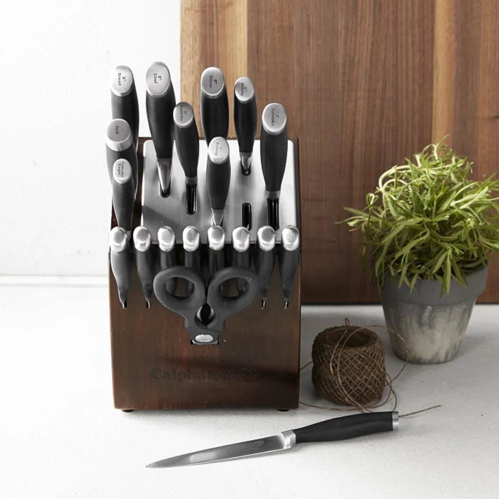 Williams-sonoma Calphalon Contemporary Self-Sharpening Knife Block Set with  SharpIN Technology, Set of 20