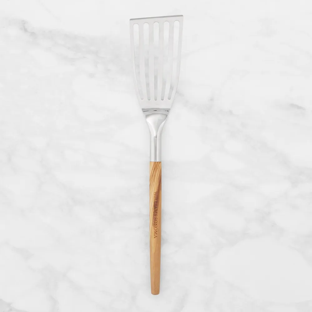 Williams Sonoma Stainless Steel Olivewood Fish Spatula