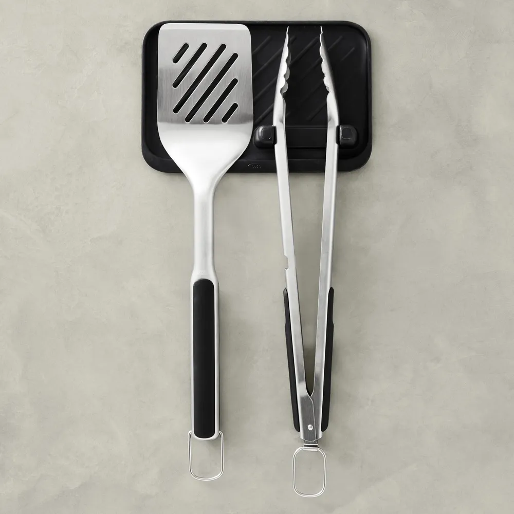 Grill set composed of tongs and spatula, stainless steel - OXO