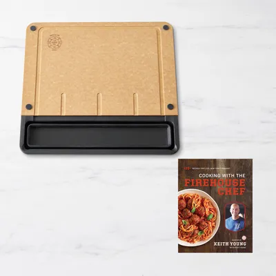 Cup Board Pro Natural with Slate Cup and Firehouse Chef Cookbook