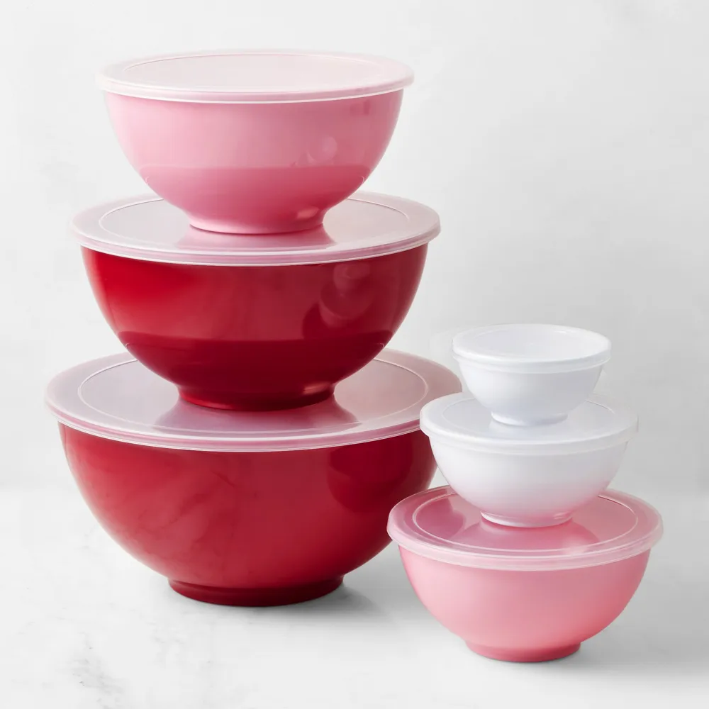 Melamine Mixing Bowls with Lid - Set of 6