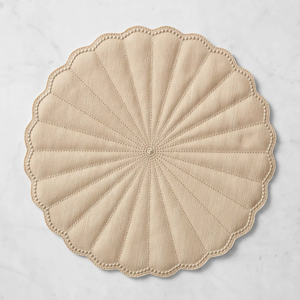 Faux Leather Round Placemat