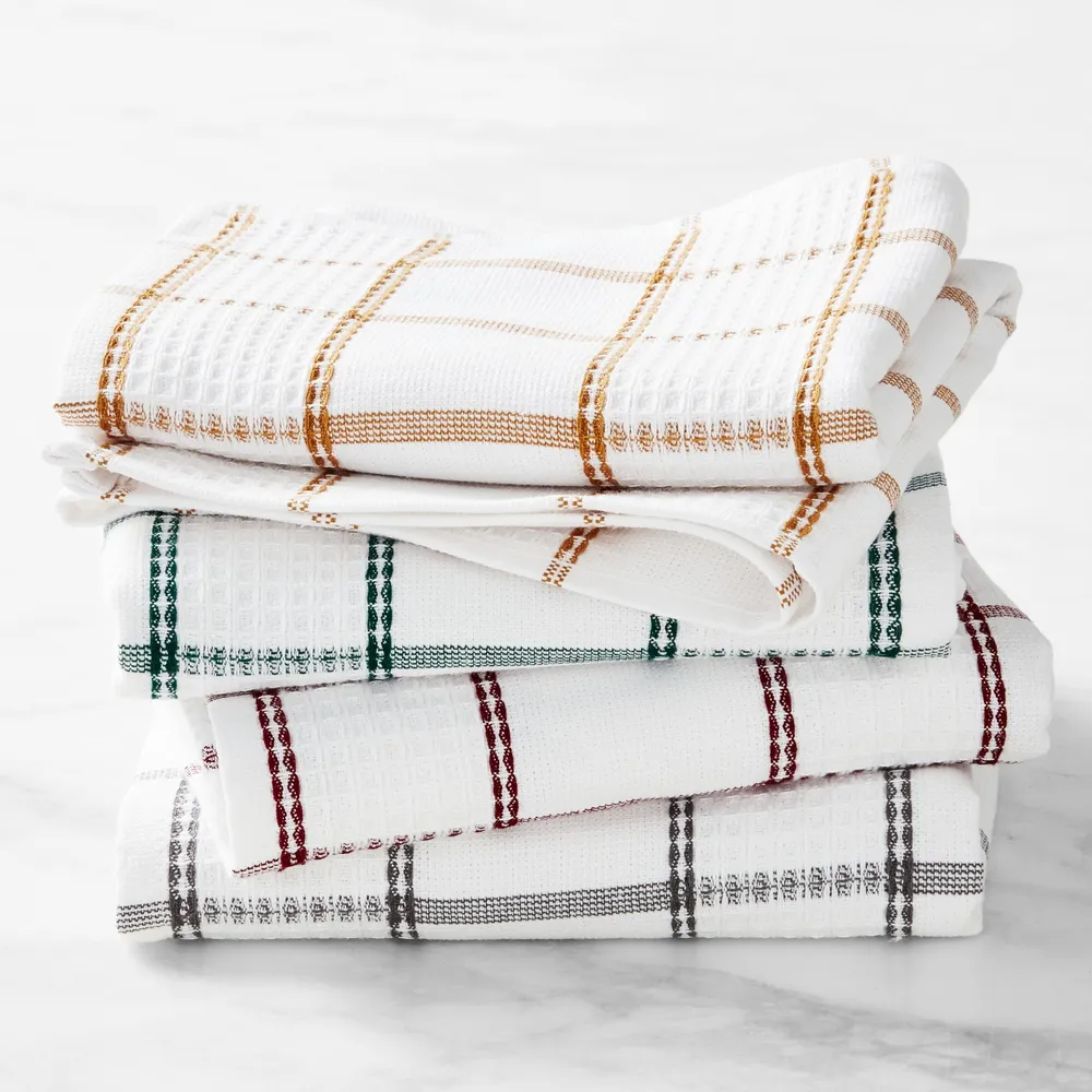 Williams Sonoma Super-Absorbent Multi-Pack Tea Towels, Set of 4