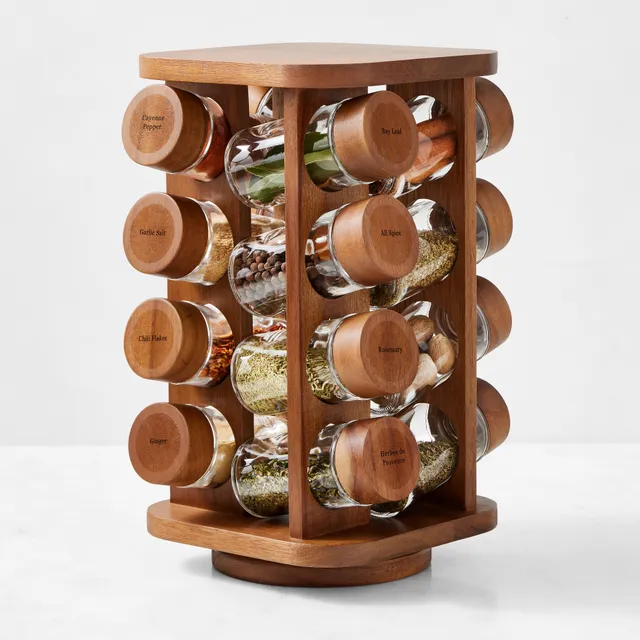 Hold Everything Revolving Spice Rack, Ashwood