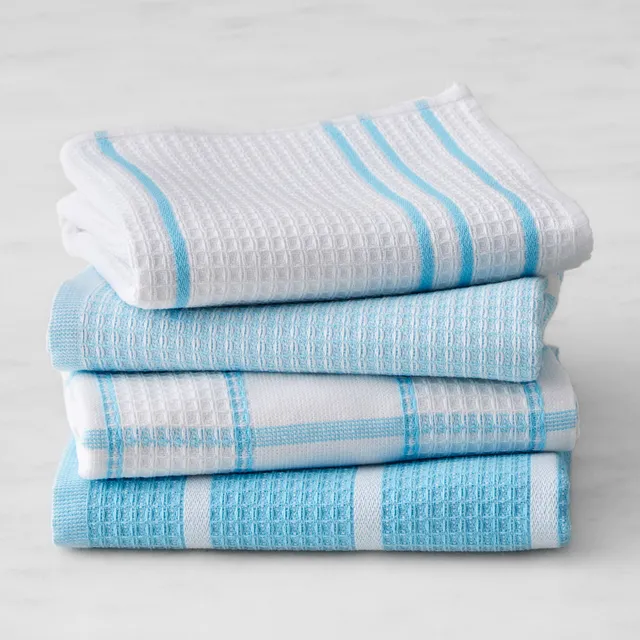  Williams-Sonoma Absorbent Kitchen Towels Multi-Pack, Set of 4  (Bright Blue) : Home & Kitchen