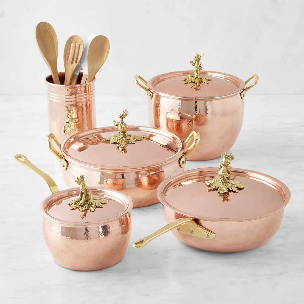 Williams Sonoma Ruffoni Historia Disney© Hammered Copper Ultimate 9-Piece  Cookware Set