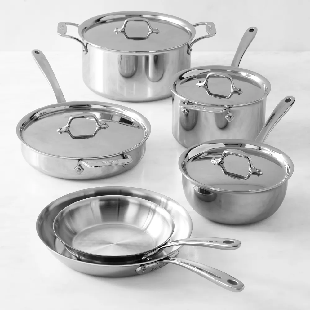 Williams Sonoma All-Clad G5 Graphite Core Stainless-Steel -Piece Cookware  Set