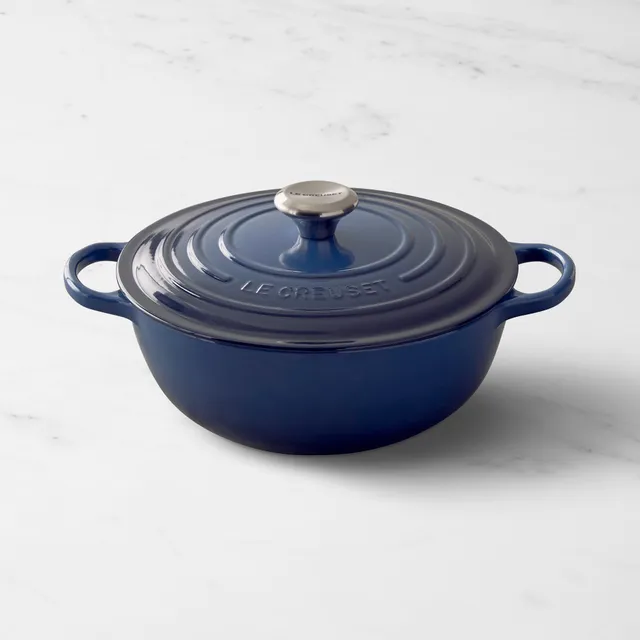 Le Creuset Enameled Cast Iron Olive Branch Collection Saucier | Indigo, 2 1/4 qt.