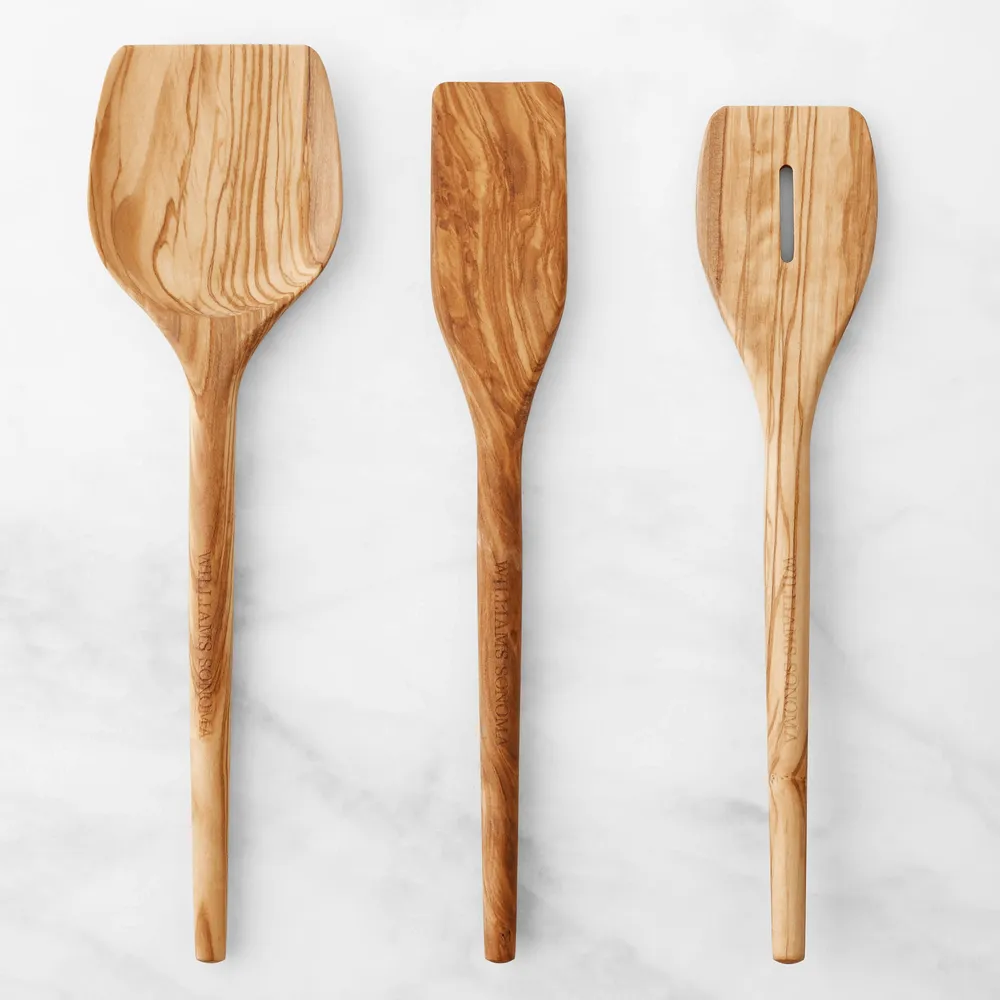 Williams Sonoma Olivewood Spoons, Set of 4