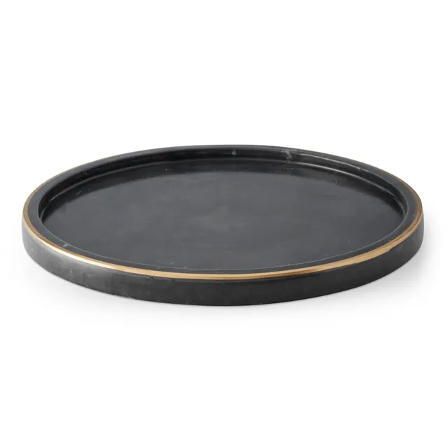 Handcrafted Beltic Brass & Leather Tray