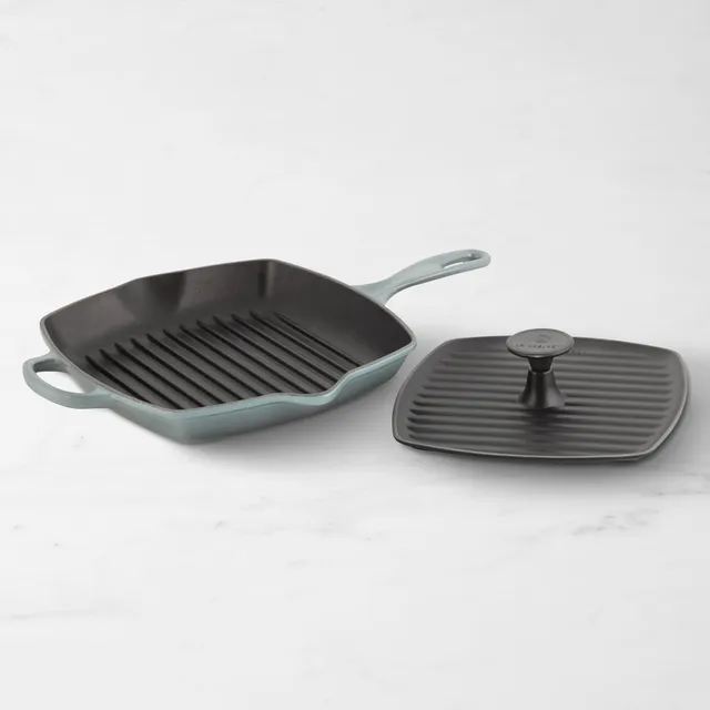 Le Creuset Square Oyster Grey Enameled Cast Iron Signature Grill