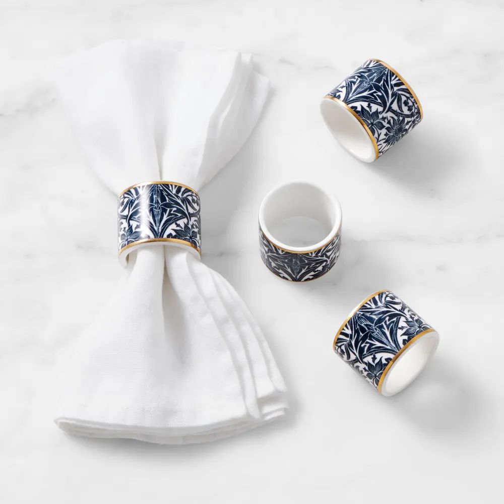 Williams Sonoma x Morris & Co. Napkin Rings, Set of 4