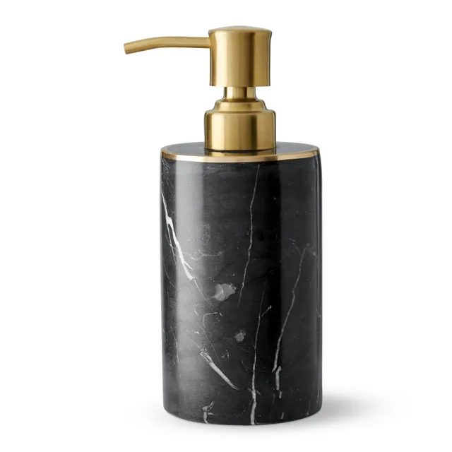 Faceted Black Glass Gentle Foaming Hand Soap Dispenser