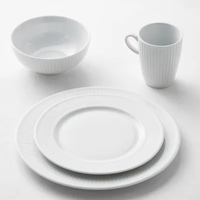 Brasserie Blue-Banded Porcelain 20-Piece Dinnerware Set - Williams