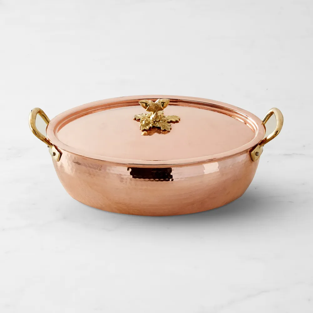 Ruffoni Historia Hammered Copper Chef's Pan with Acorn Handle