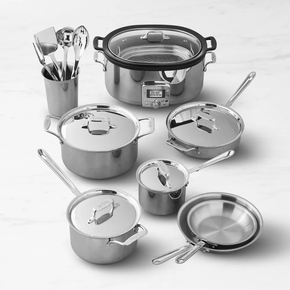 Williams Sonoma All-Clad d5 Brushed Stainless-Steel 5-Piece Cookware Set