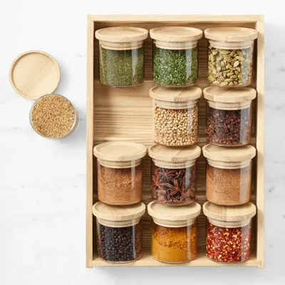 Hold Everything Revolving Spice Rack, Ashwood