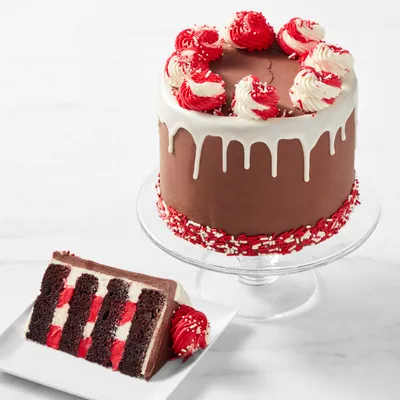 Holiday Four-Layer Candy Cane Cake, Serves 8-10