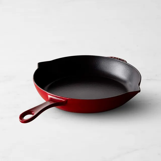 Williams Sonoma Staub Enameled Cast Iron Stackable Double-Handle Fry Pan