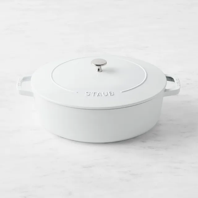 Staub Enameled Cast Iron Wide Oval Oven, 6 1/4-Qt., La Mer, Williams  Sonoma