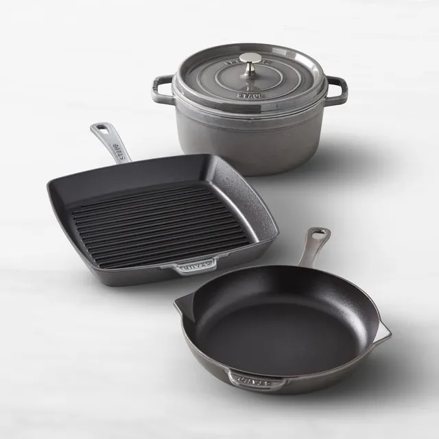Staub Enameled Cast Iron Stackable Double-Handle Fry Pan