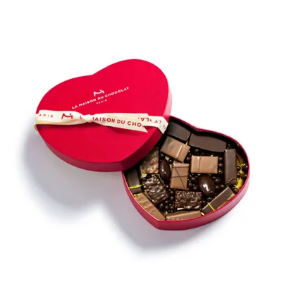 Williams Sonoma Valentine's Day Red Heart Chocolate Box, 29 Pieces