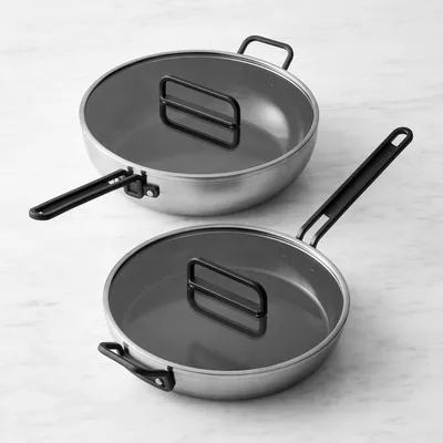 GreenPan™ Stanley Tucci™ Stainless-Steel Ceramic Nonstick 4-Piece Cookware Set