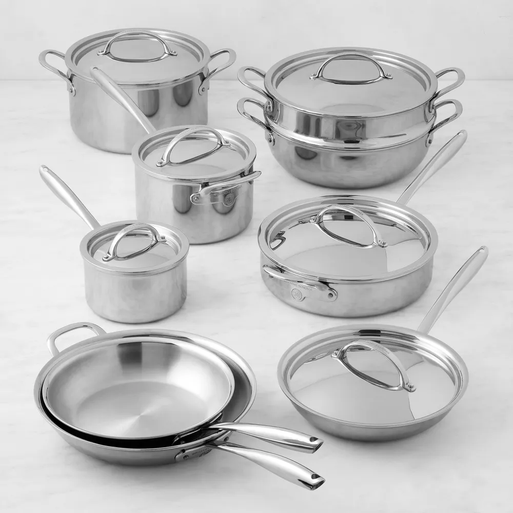 Williams Sonoma Thermo-Clad™ Stainless-Steel -Piece Cookware Set