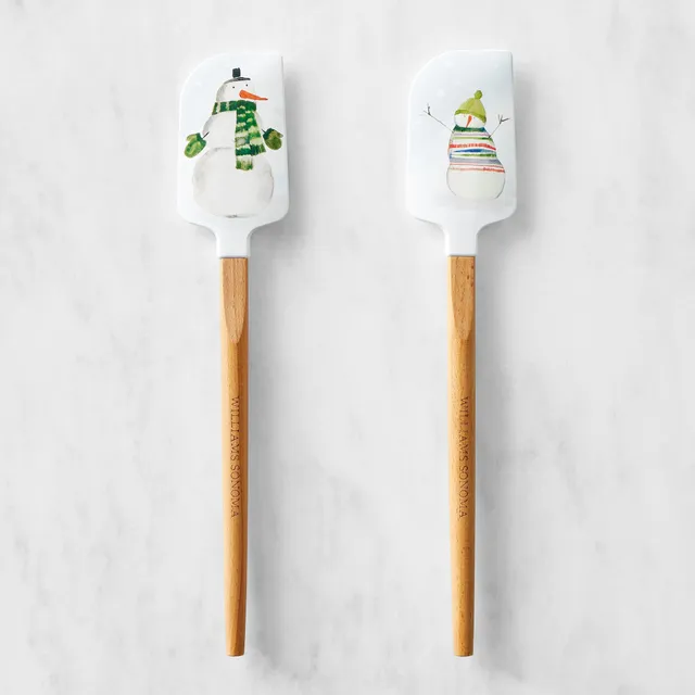 Williams Sonoma Snowman Wood Spatula with Cookie Cutter