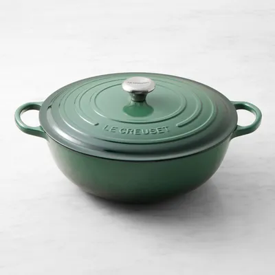 All-Clad Enameled Cast Iron 6-Quart Dutch Oven with Lid and Acacia Wood  Trivet