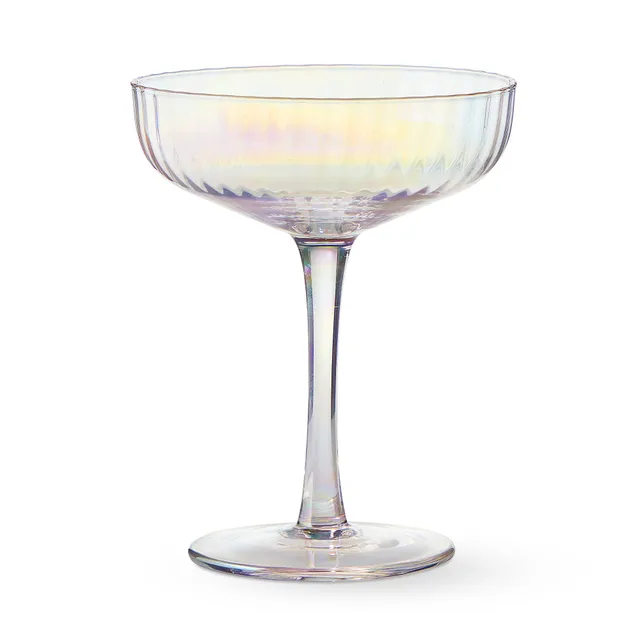 Iridescent Ribbed Cocktail Glass - Set of 4, Home