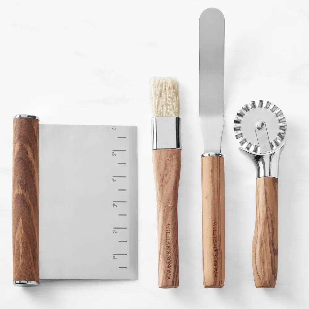 Williams Sonoma Stainless Steel Olivewood Kitchen Utensils