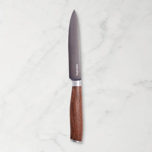 Premiere Titanium Cutlery 5 Small Santoku with Walnut Handle