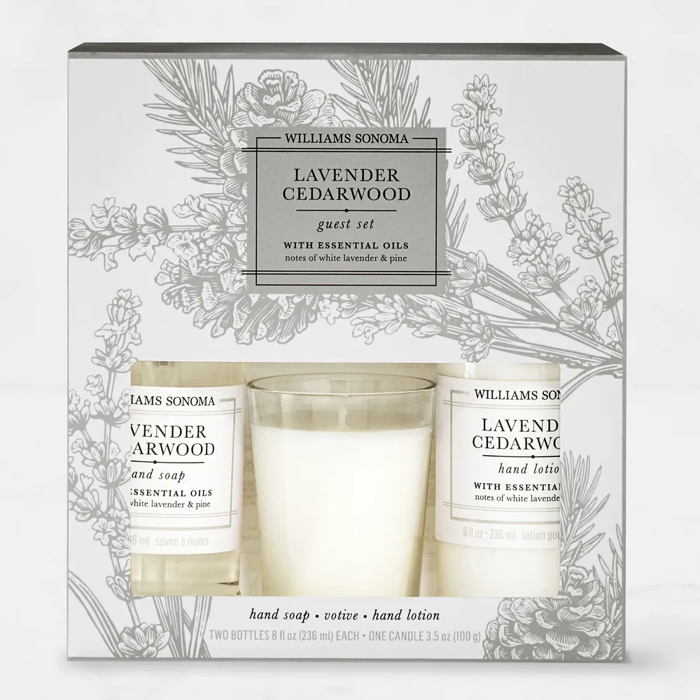 Williams Sonoma Lavender Cedarwood Guest Set