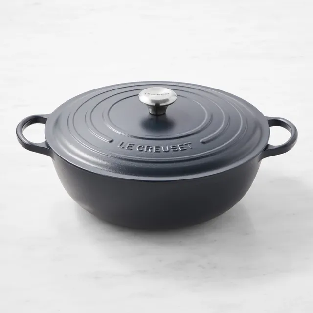 All-Clad 6 Quart Enameled Cast Iron Dutch Oven & Trivet - Black