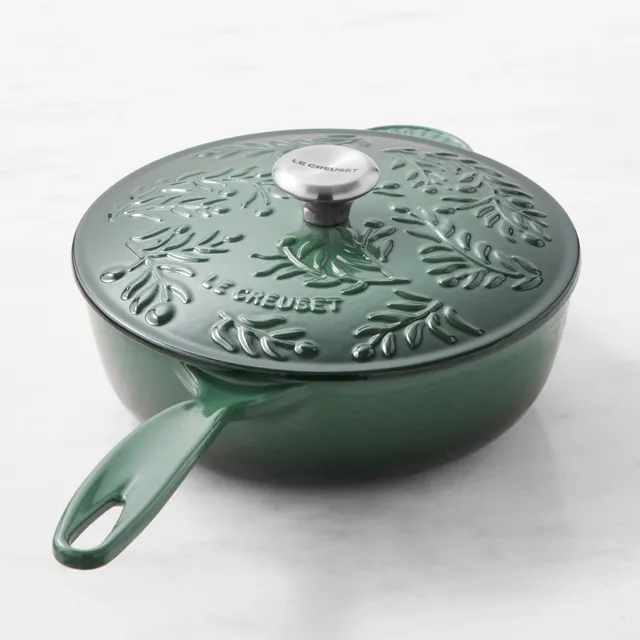 Le Creuset Stoneware 24 oz Round Cocotte with Embossed Olive Branch, Marseille