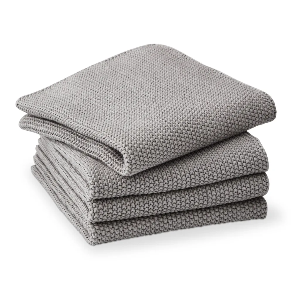 Williams Sonoma Drizzle Grey Dish Towels and Dish Cloths