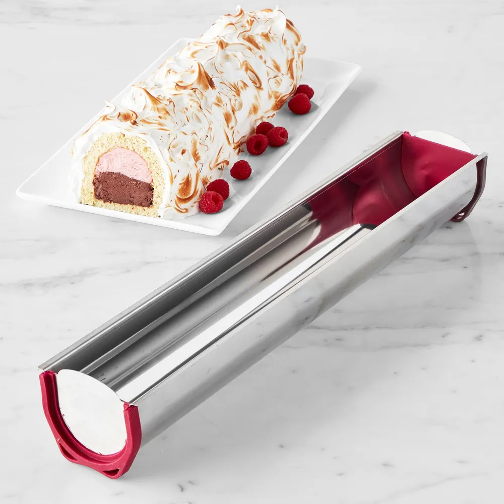Williams Sonoma Gobel Stainless-Steel Traditional French Bûche de Noël Yule  Log Mold
