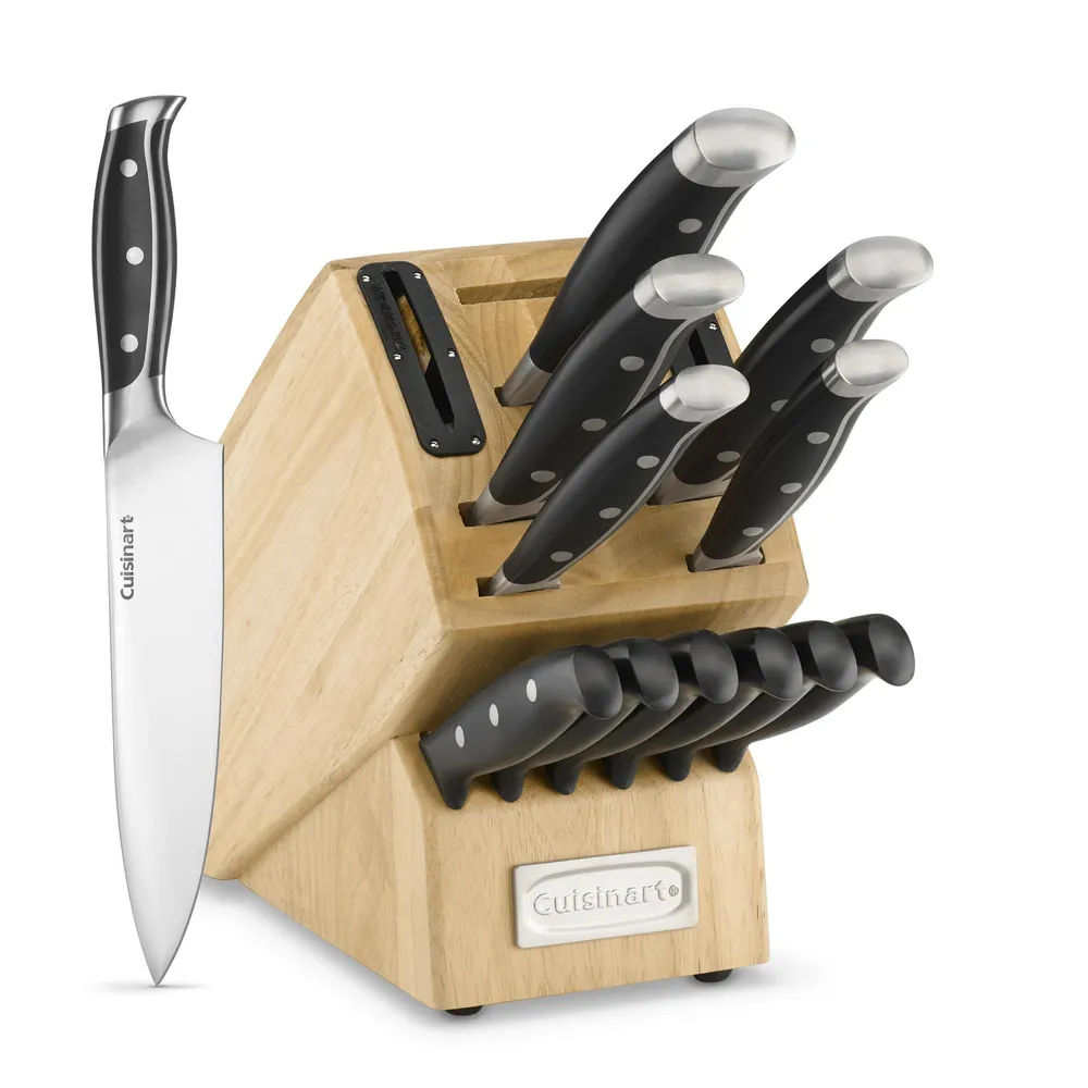 Williams Sonoma Cuisinart Nitrogen-Infused Stainless-Steel Knife Block with  Built in Sharpener, Set of 15