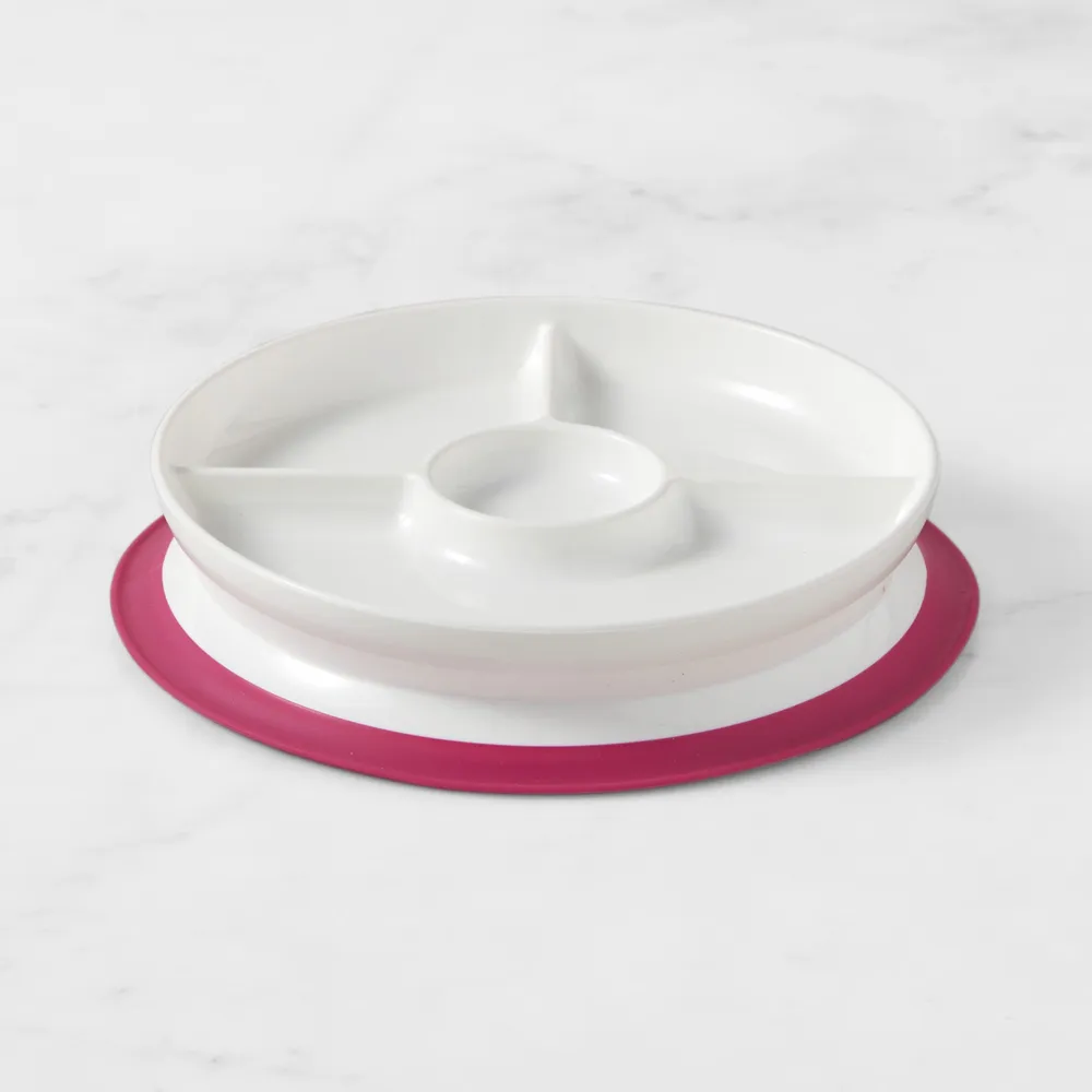 OXO - Tot Stick & Stay Divided Plate, Pink