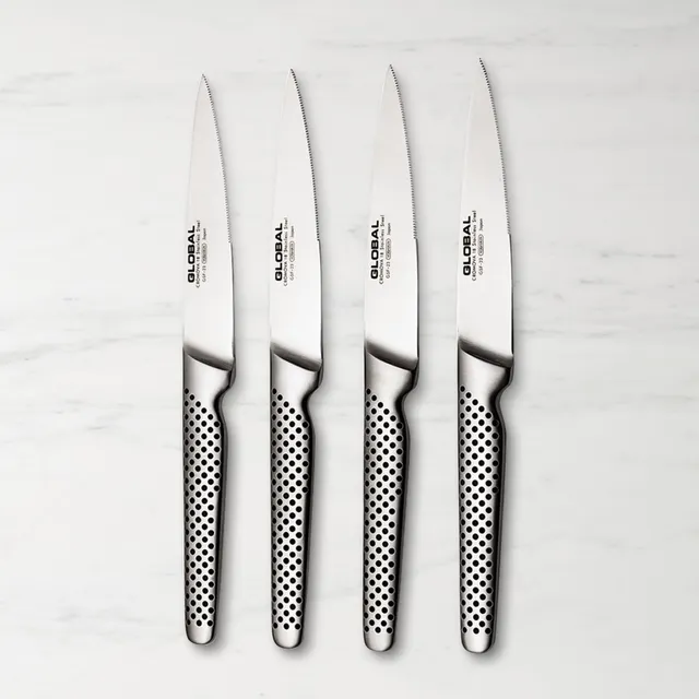 Premiere Titanium Cutlery 4-Piece Steak Knife Set with Walnut Handles