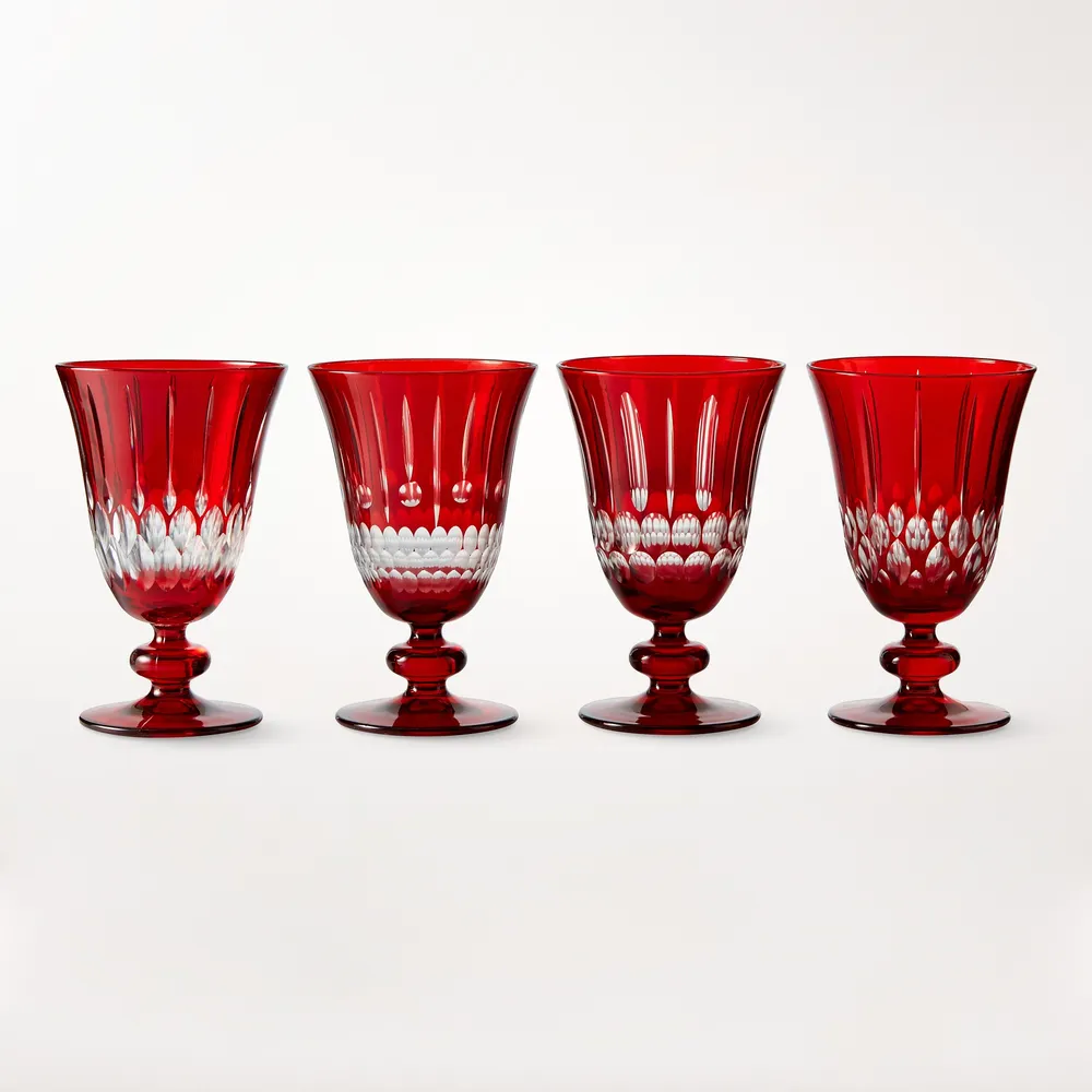Monique Lhuillier Lily of the Valley Stemless Wine Glasses - Set