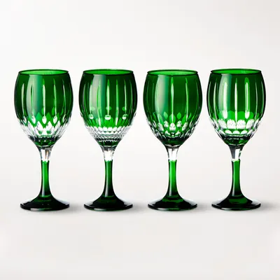 Wilshire Red Jewel Cut Glassware Collection