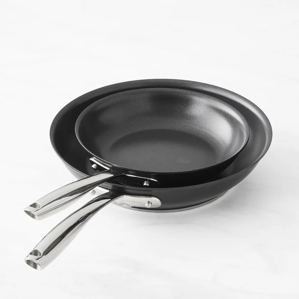 Signature Stainless Steel 2-Piece Nonstick Fry Pan Set